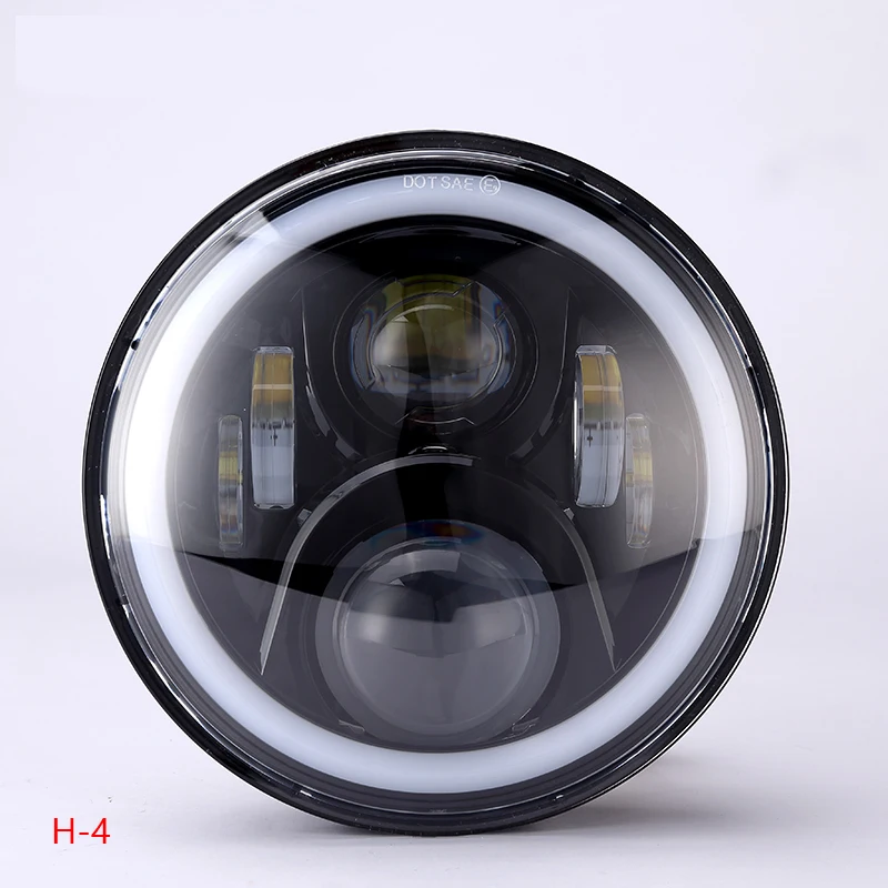 Для передних фар Honda 7 дюймов светодиодная фара для мотоцикла с DRL Halo 75 Вт круглая