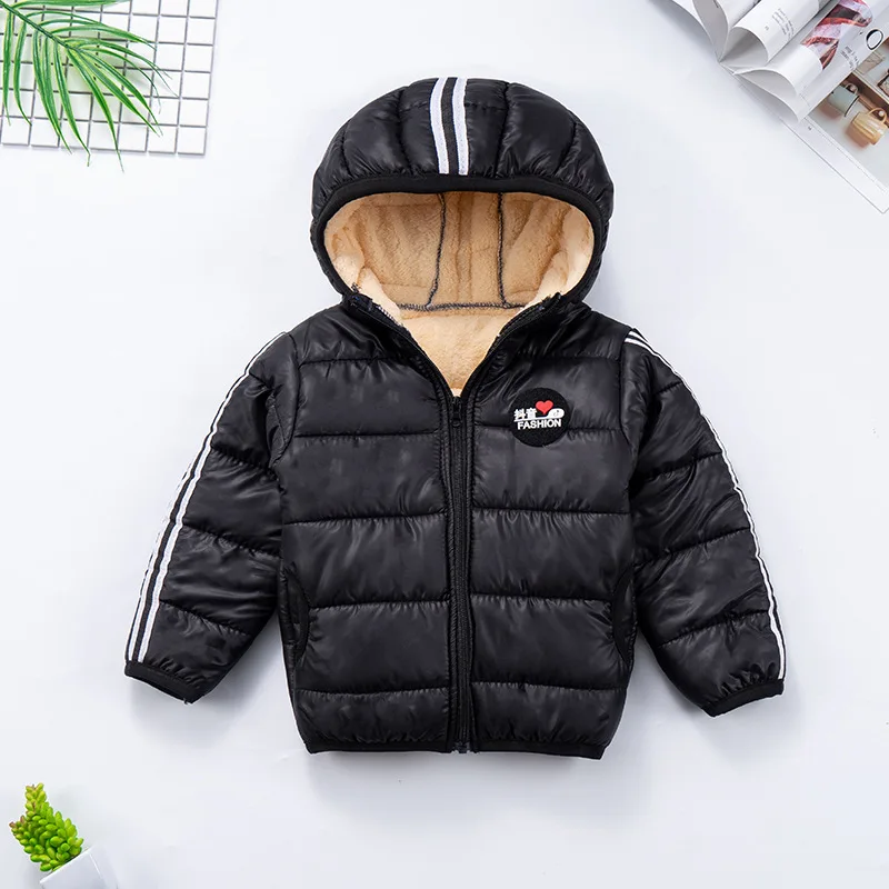 Новинка 2018 года Утепленная Вельветовая детская хлопковая одежда с капюшоном и