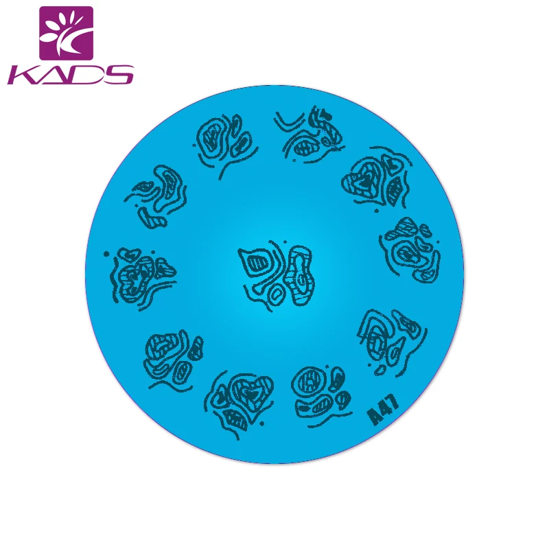 KADS A47 Ногтей Штамп Украшения Штамповки Плиты Штамповка Nail Art Маникюр Шаблон