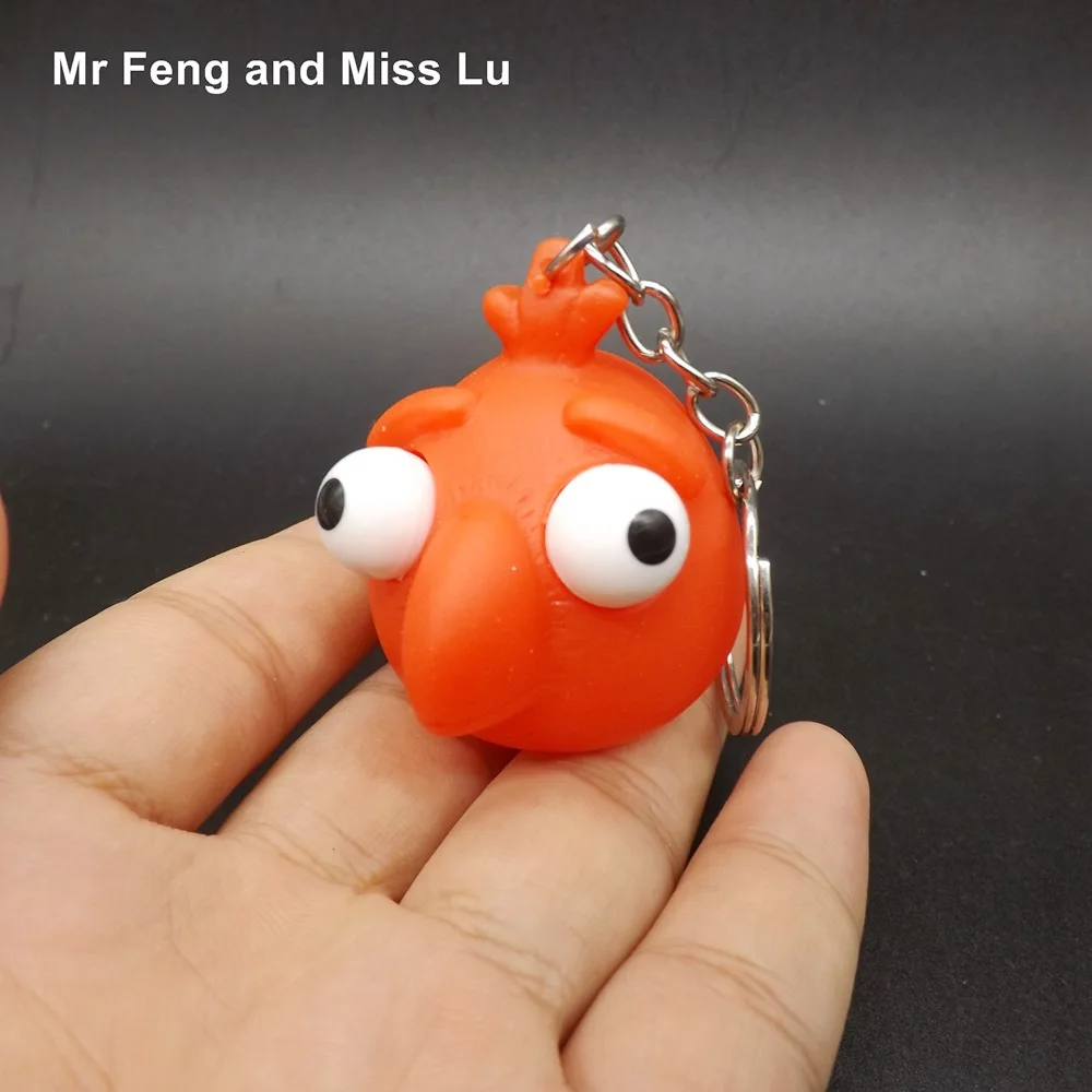 Экструдирующая игрушка для ключей с приподнятыми глазами брелок изображением