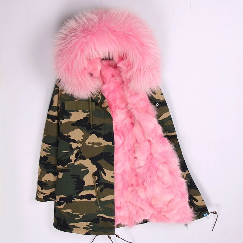 10 fox fur liner Длинная парка, зимняя куртка для женщин, пальто из натурального меха енота, воротник из лисьего меха, верхняя одежда, повседневная одежда - Цвет: 10 fox fur liner