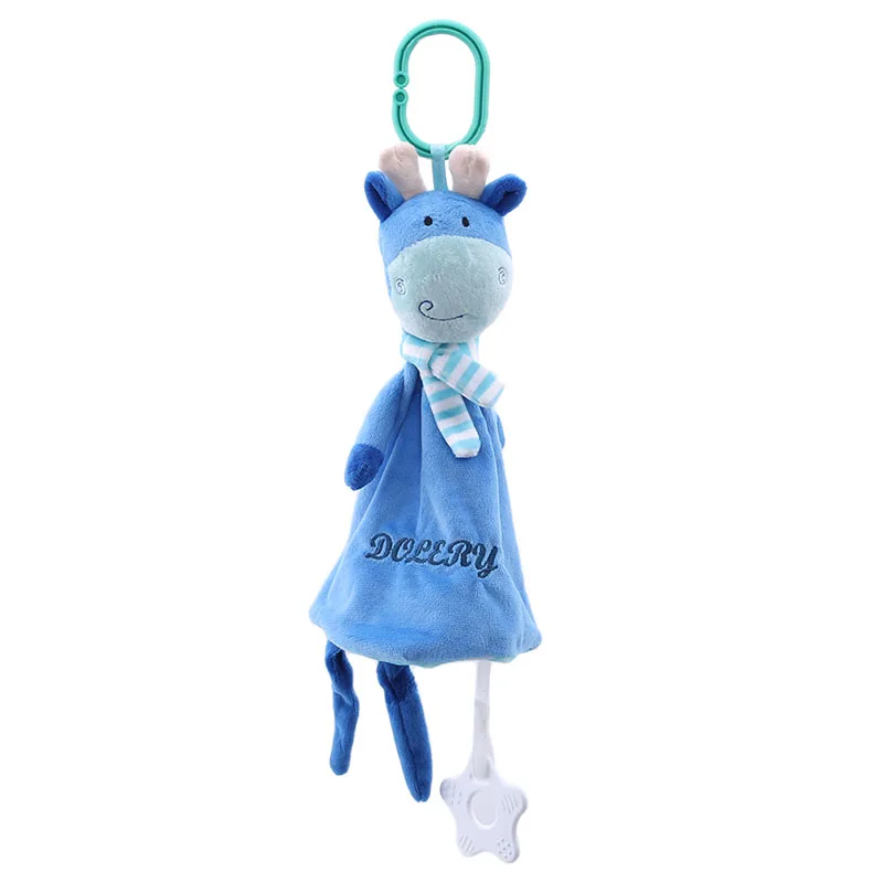 Cute Baby Bed Hanging Rattle Toys Animal Deer Sheep Stuffed Plush Soft Appease Toy Infant Reassure Towel For Kid Newborn gift | Игрушки и