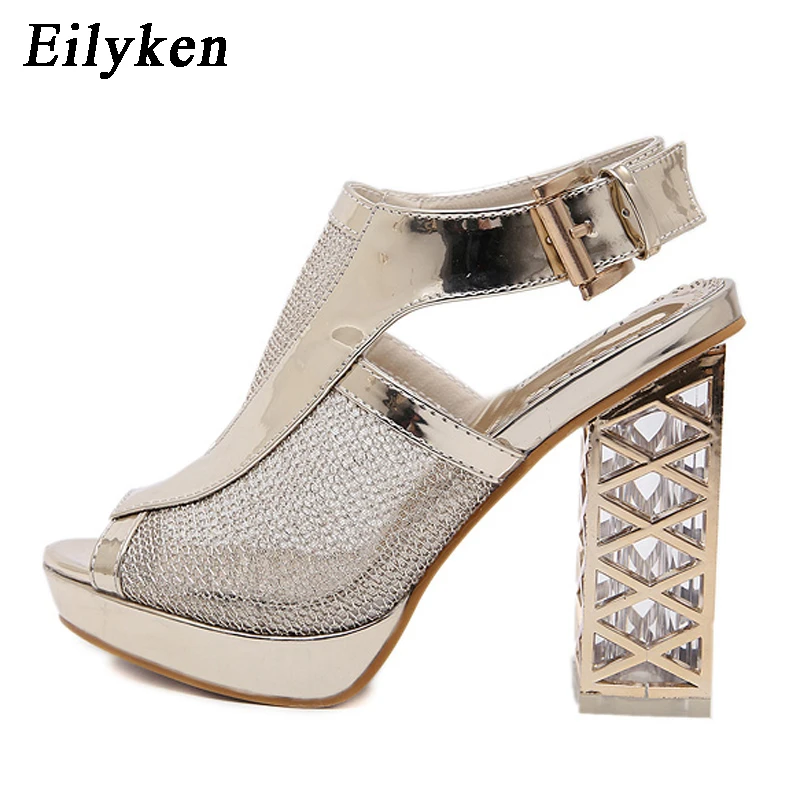 Eilyken; коллекция года; летние женские босоножки на платформе с открытым носком; женская повседневная обувь на ремешке с пряжкой; Верхняя одежда; размеры 34-40