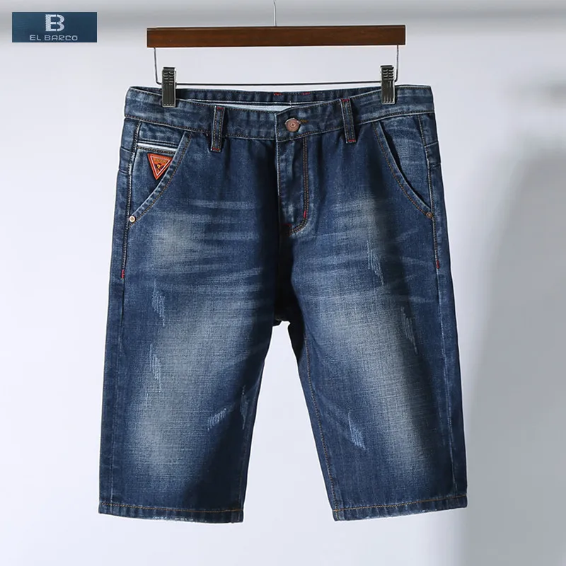 Шорты мужские из денима с карманами до колен хлопок|short trousers|mens bermudajean men bermudas |