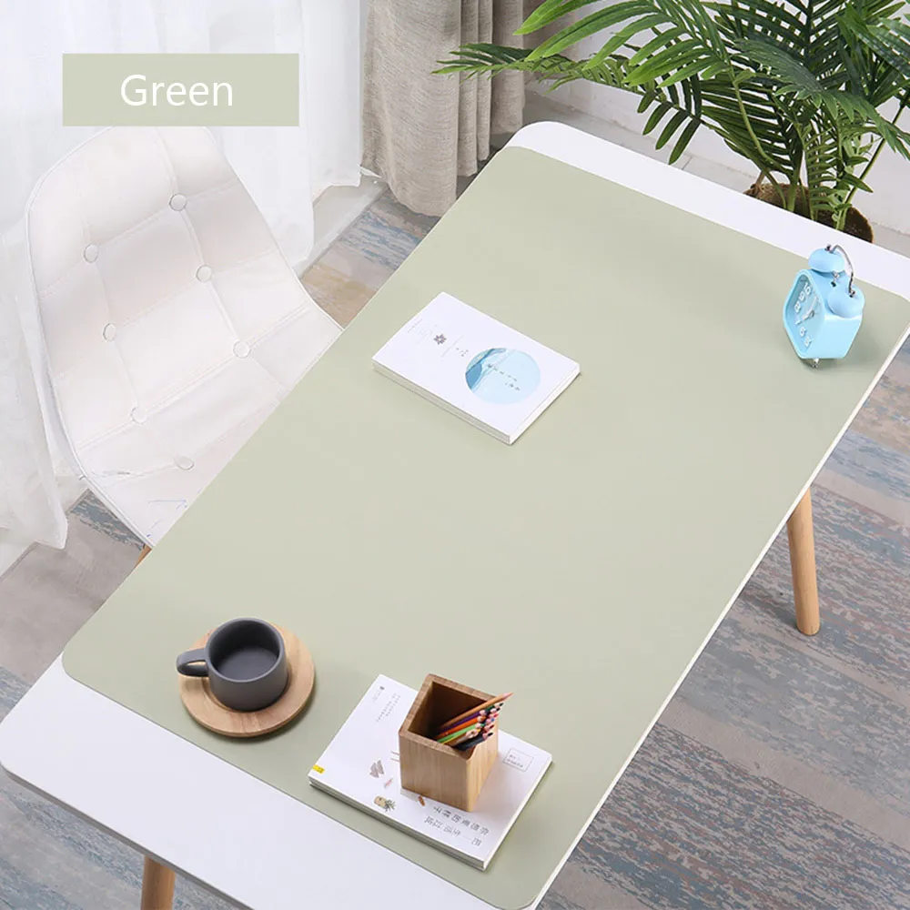 Green 80X40 см большой кожаный коврик для мыши Коврик для мыши Офисный Компьютерный стол коврик современная настольная игровая клавиатура Коврик для мыши мягкая подушка для ноутбука - Цвет: Green