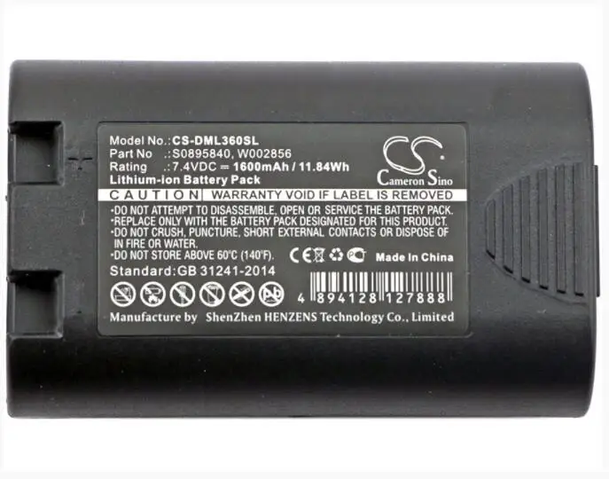 Аккумулятор Cameron Sino 1600mAh для 3M PL200 DYMO LabelManager 360D 420P Rhino 4200 5200 1759398 S0895840 W002856|Цифровые