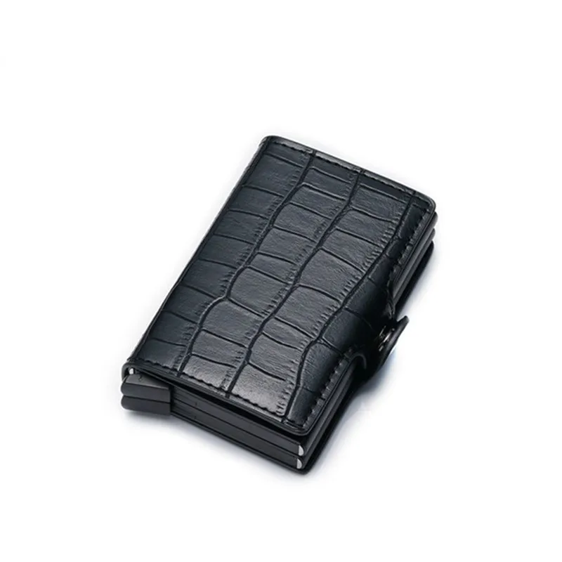 BYCOBECY Men Wallet Leather PU Aluminium Double Boxes RFID Vintage Travel Card Fashion Women's | Багаж и сумки