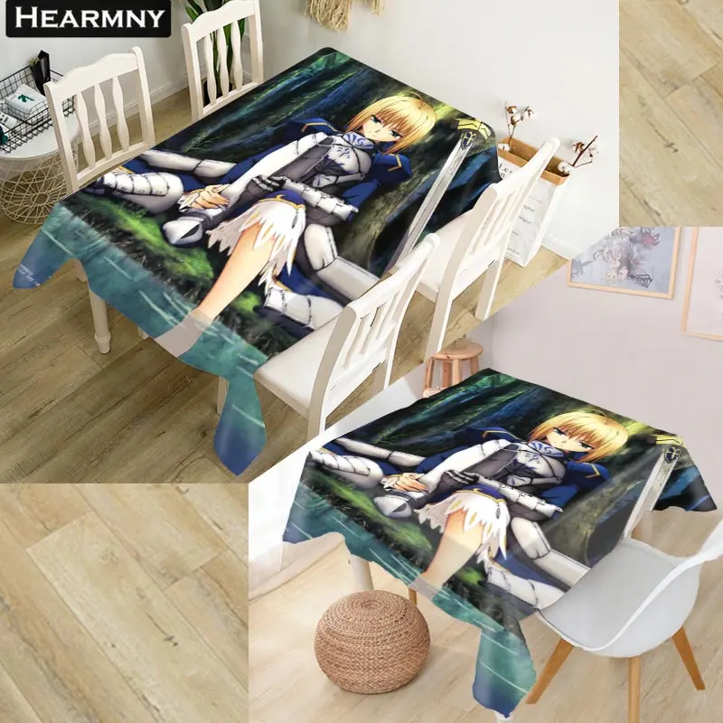 Fate Zero Saber скатерть из водонепроницаемой ткани Оксфорд квадратная/прямоугольная