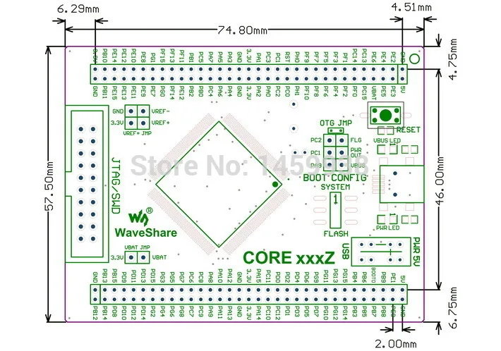 5 шт./лот STM32F407ZxT6 Core407Z STM32 Борту STM32F407 ARM Cortex-M4 Оценка Развития Основной Совет с