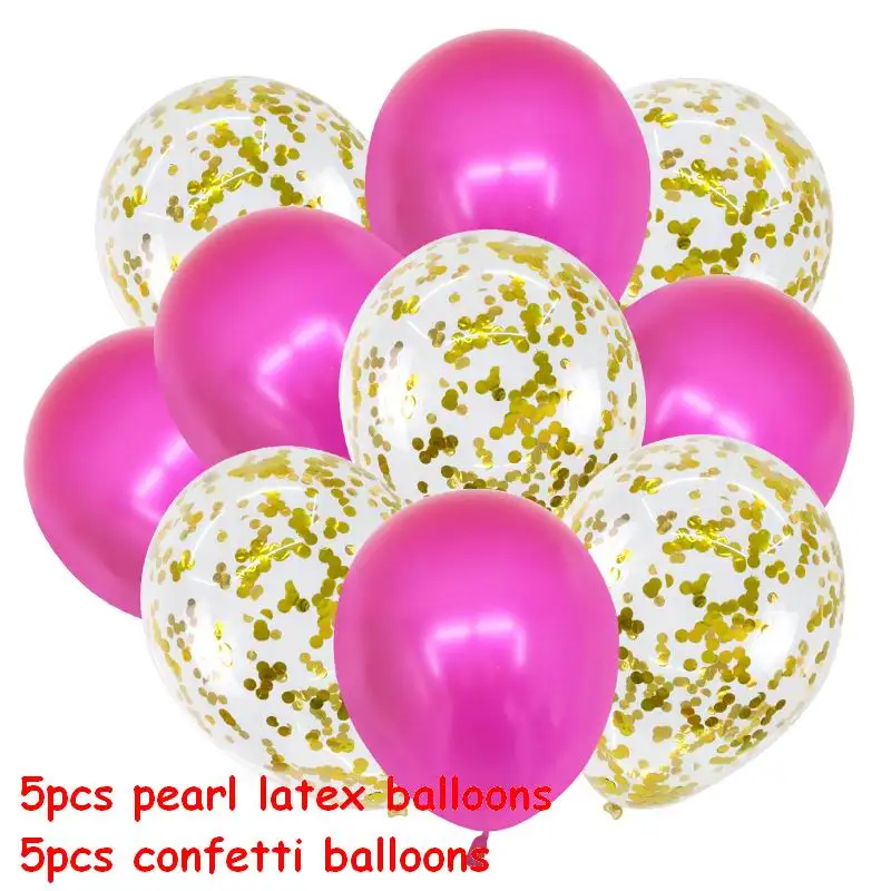 pearl set 6 10 шт 10 дюймов металлические цвета латексные воздушные шары с конфетти надувной шар для дня рождения свадьбы - Цвет: pearl set 6