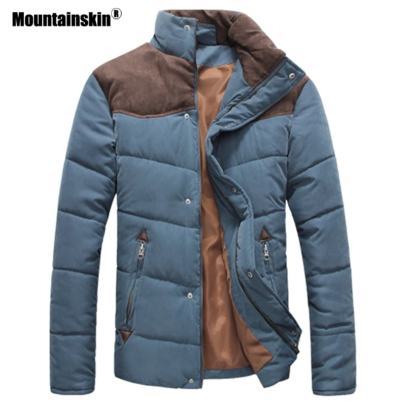 Мужская хлопковая парка Mountainskin теплая Толстая куртка с подкладкой верхняя