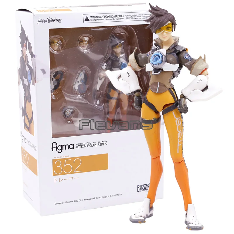 boxed Горячая игра Figma 352 персонаж Tracer ПВХ экшн-фигурка шарнирная подвижная игрушка Коллекционная Фигурка модель куклы - Цвет: boxed