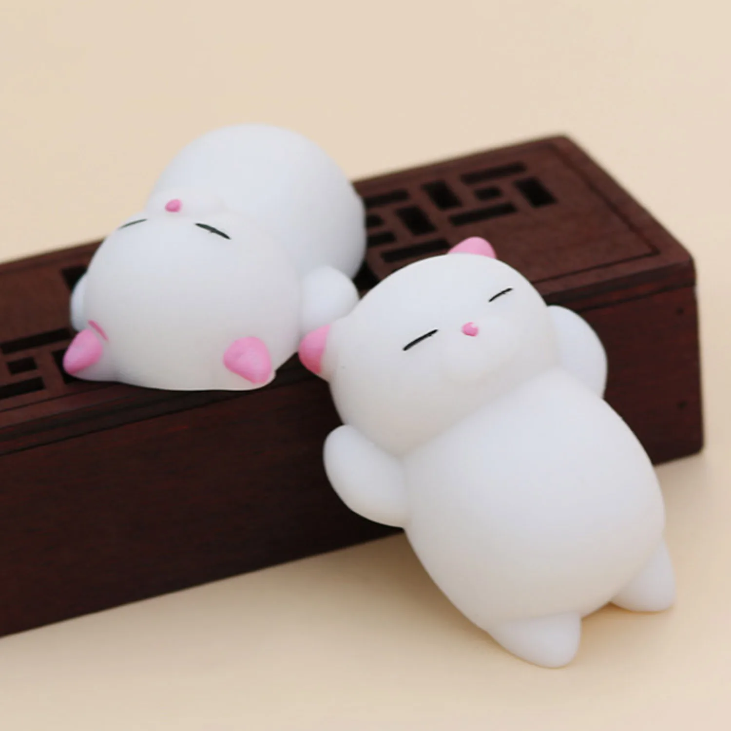 Besegad 3 шт. милый Kawaii TPR Mochi мягкий при нажатии мультфильм кошка игрушка для детей и