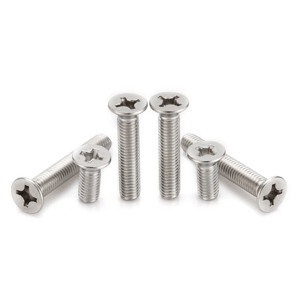 Винты с потайной головкой 20 шт. винты плоской латунные поперечной M6 * 8/10/12/14 80/90/100