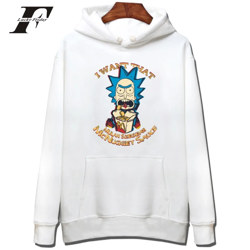 Толстовка с капюшоном Рик и Морти Харадзюку мужские толстовки принтом пуловер