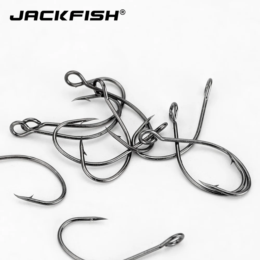 JACKFISH рыболовный крючок из углеродистой стали 50 шт./лот #2 #12 рыболовные крючки