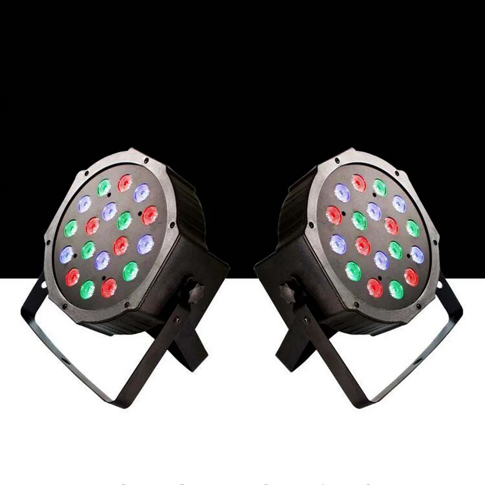 18 LED Stage Par Light Floodlights DMX512 for club disco DJ Sound Activated Disco performance flash stage lights 7 color | Освещение