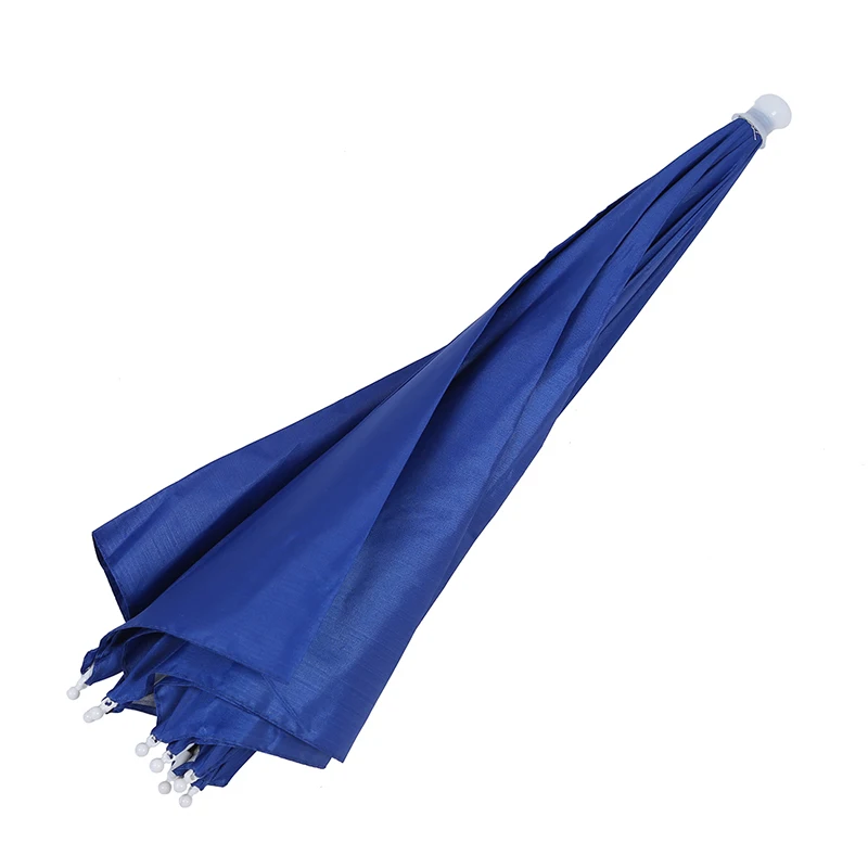 Fishing Elastic Headband Metal Frame Hands Free Nylon Umbrella Hat Blue | Дом и сад