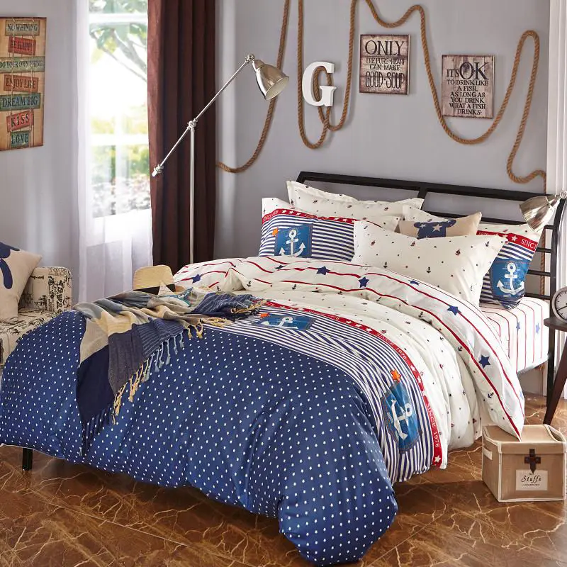 Горячая Продажа 100% Хлопок Цветочные Печатных Утешитель Наборы Пододеяльник