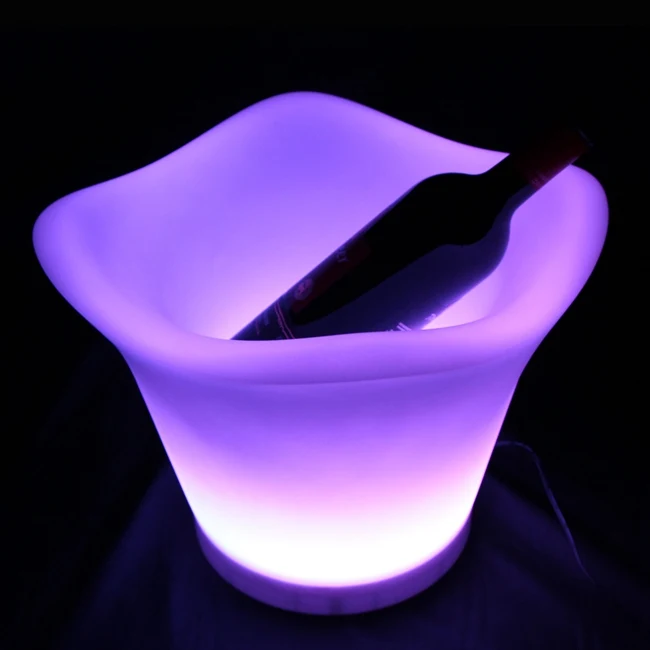 Светящиеся освещения светодиодный цветочные горшки RGB светодиодный цветочный горшок, светодиодный круглая ваза, светодиодный пива баррель L32* W32* H27.2cm 10 шт./лот