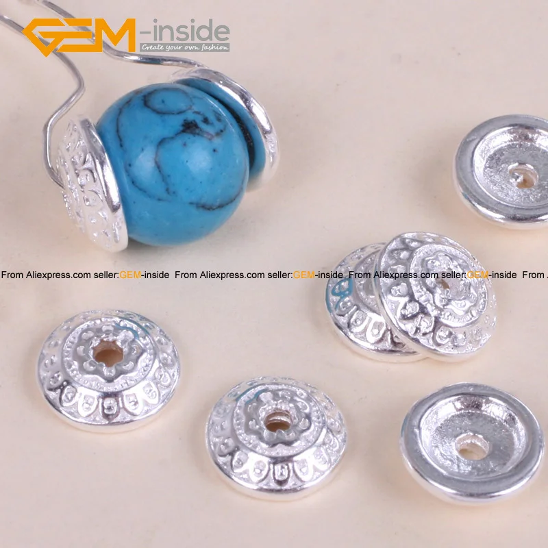 Бусины для поделок 7 мм тибетский серебряный цветок разделитель компоненты