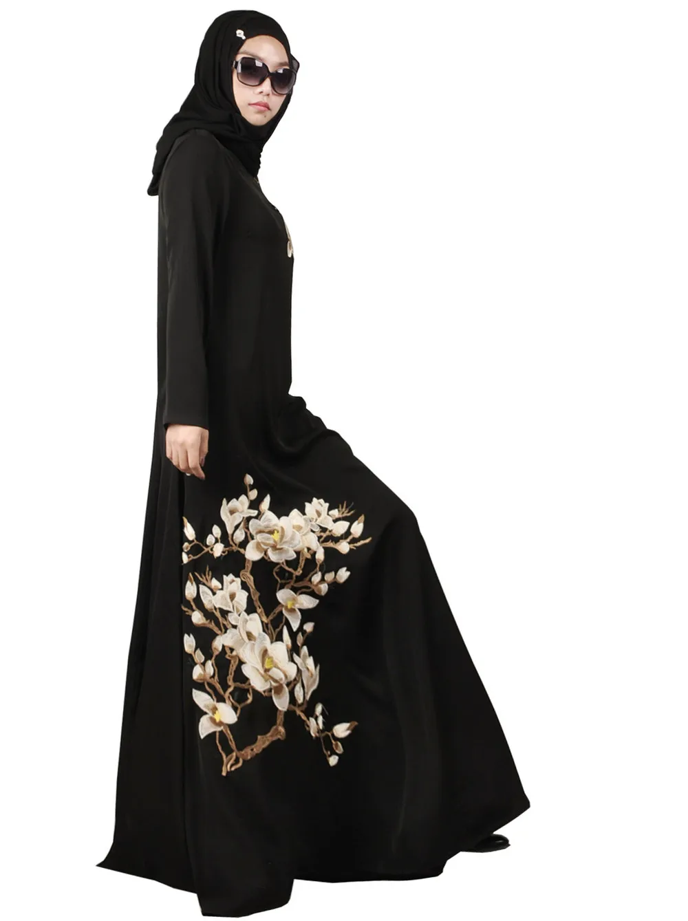 Ramadan Fashion Muslim Abaya Islamic Clothing For Women Jilbab Dubai caftan Djellaba lace embroidered dress | Тематическая одежда