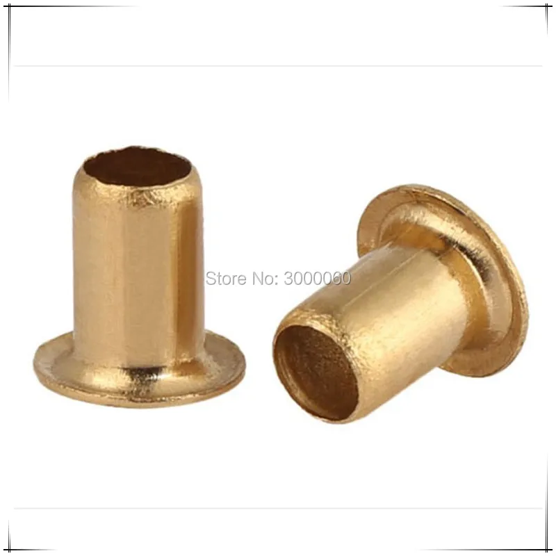 

M3x8mm медная Одиночная трубка полые трубчатые заклепки для PCB 1000 шт./лот