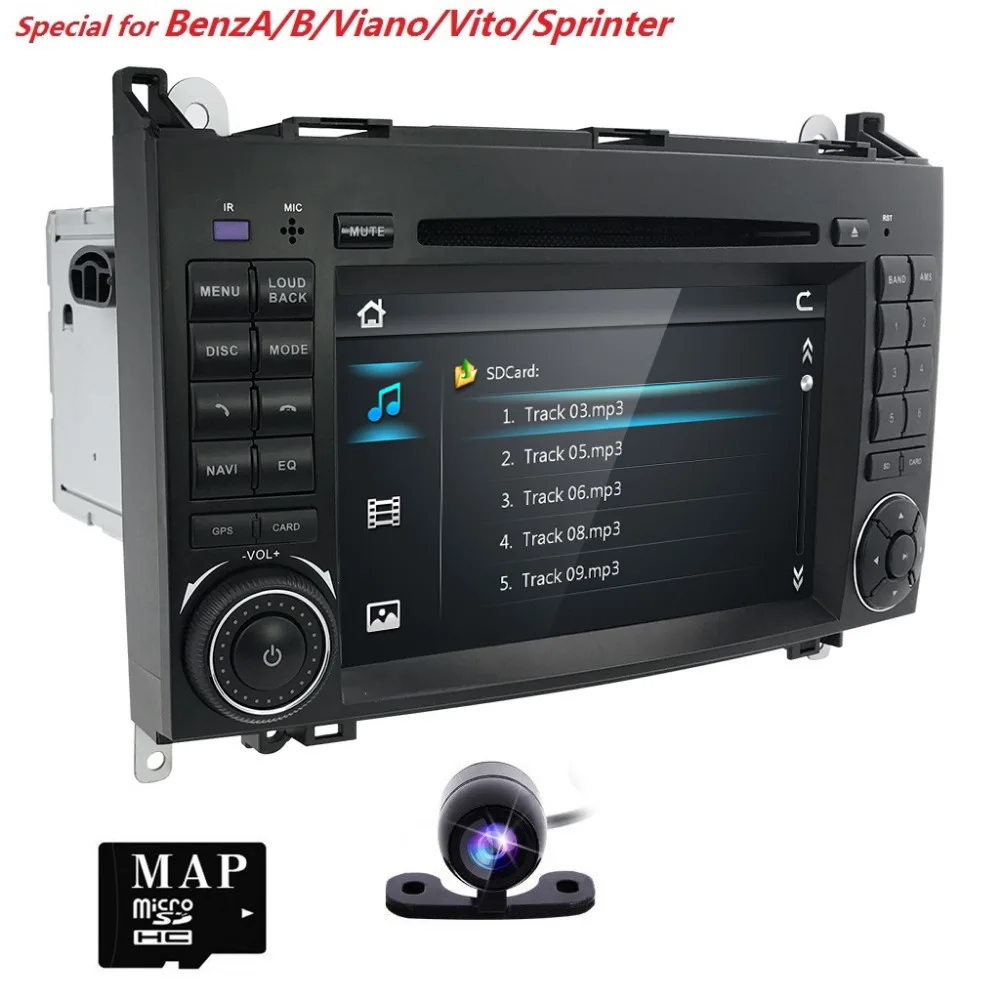 2 din стерео автомобиль DVD плеер для Mercedes Vito W639 Sprinter Viano B200 B-class 2006-2014 W169 W245 B170 W209GPS