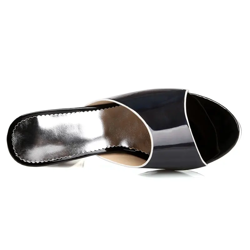 Fanyuan/золото серебристый Черный Большие размеры 32–43 открытый buty damskie одноцветное