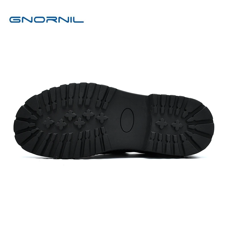 GNORNIL Brand Genuine Leather Men Shoes 2018 Autumn New Fashion Non-Slip Rubber Sole Casual Business Flats | Обувь