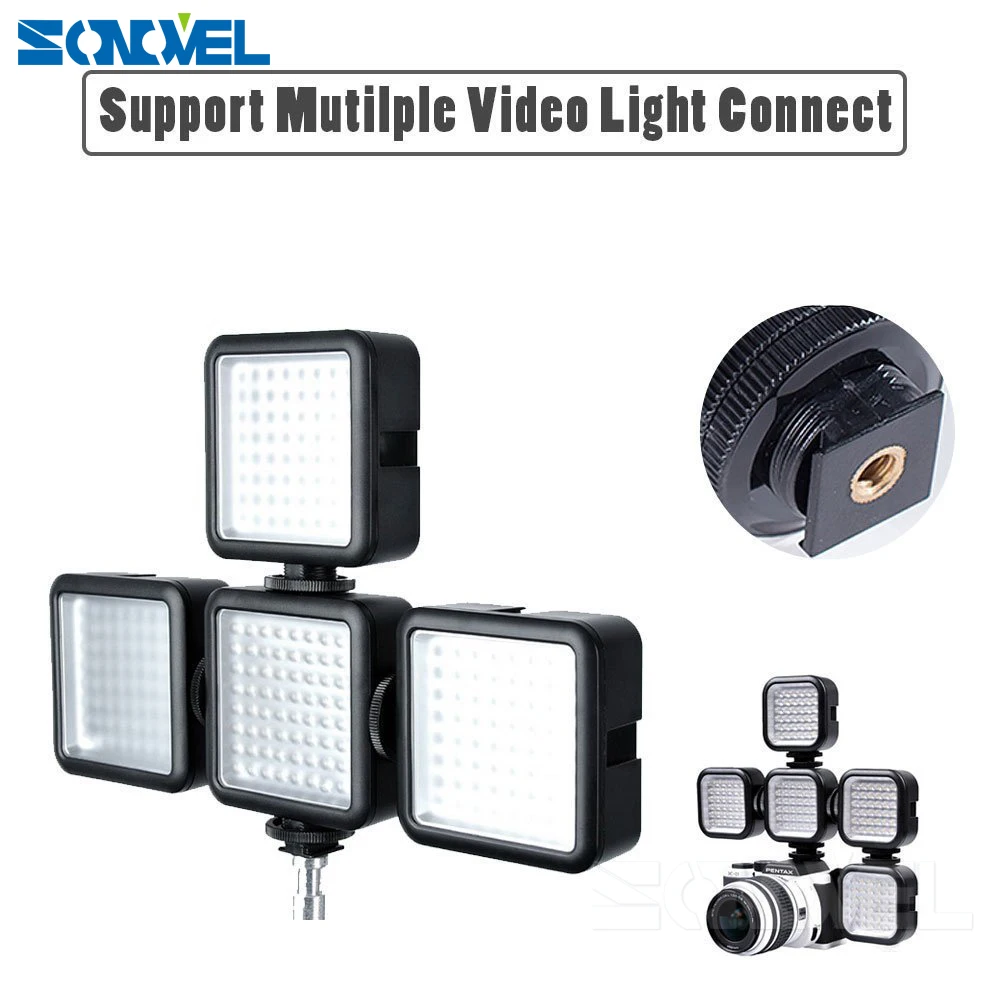 3 шт. Godox LED Video Light 36 светодиодные лампы фотографическое Освещение 5500 ~ 6500K для Nikon