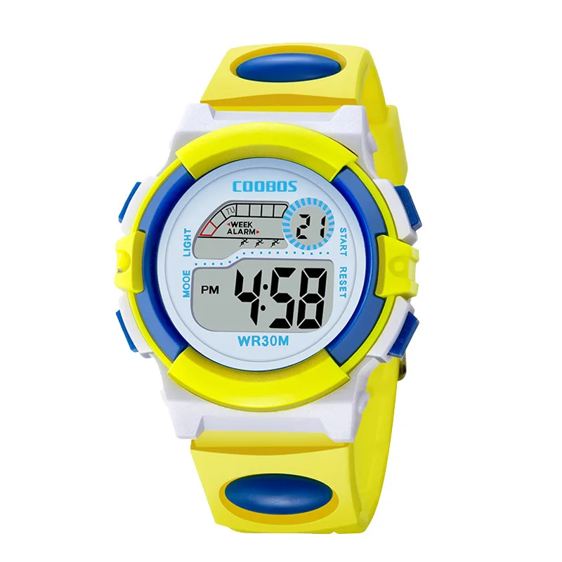 Модные красочные детские спортивные светодиодные цифровые часы для девочек и