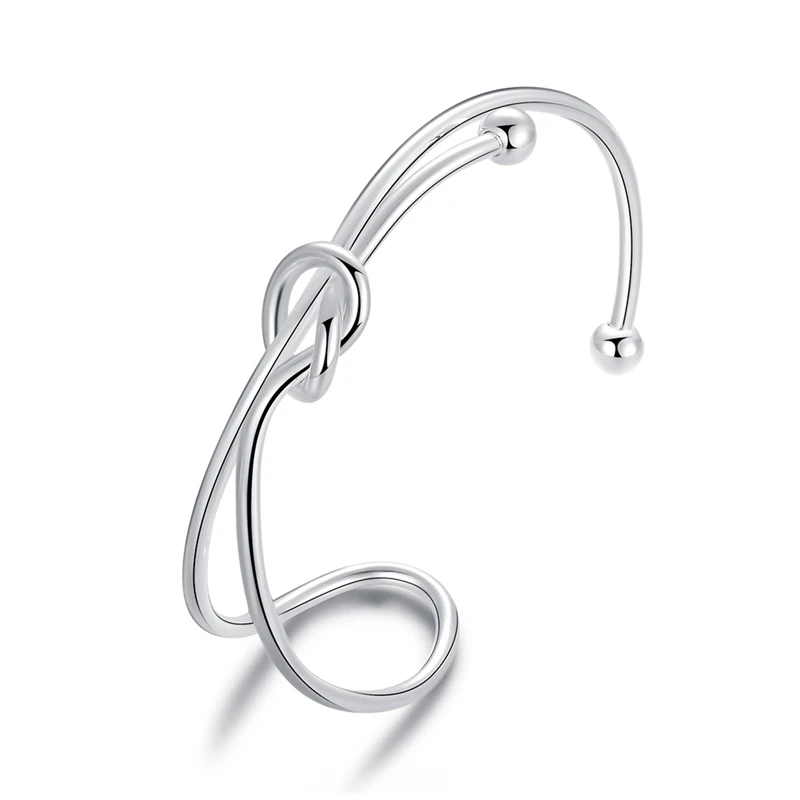 LSB289 New Fashion Silver Knot Open Adjustable Thin Bracelet &amp Bangle Women Jewelry Hot Female Gift Simple Designer Bijoux Items |