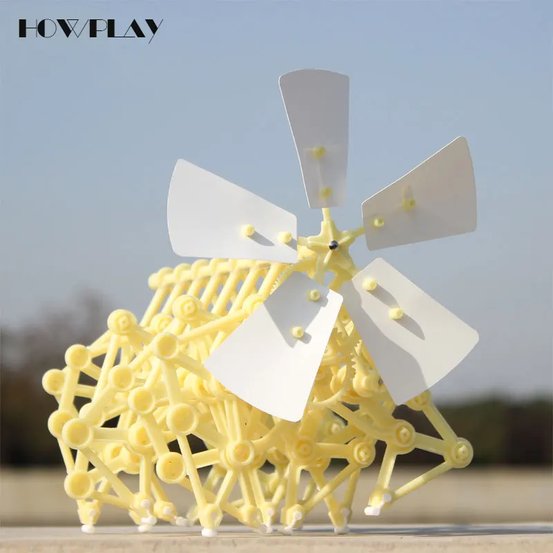 HowPlay сила ветра бионический зверь Технология животных DIY Детская игрушка ручной