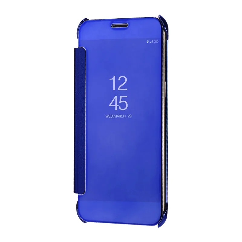 Huawei Коврики 10 Капа зеркало Smart Clear View Окно Флип кожаный Покрытие чехол для 9 8 7 Fundas
