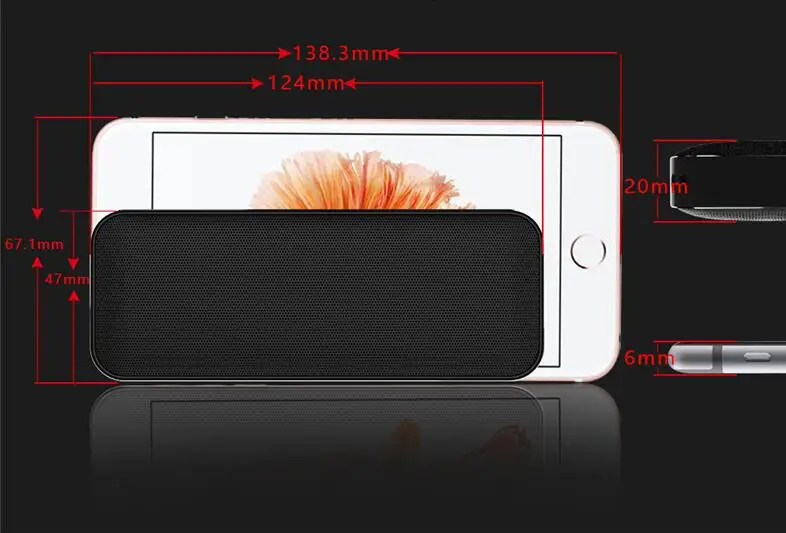 AEC BT202 Портативный мини беспроводной bluetooth динамик сабвуфер с зарядным