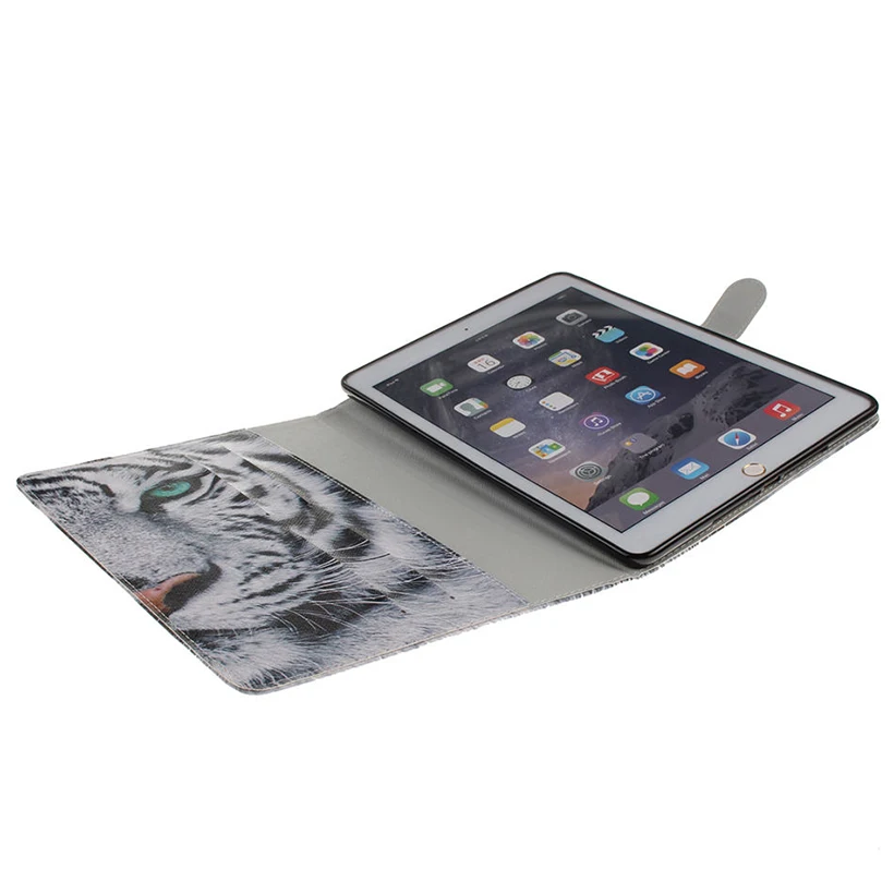 Силиконовый чехол из искусственной кожи с Рисунком Тигра и совы для iPad Air 2 Apple 6