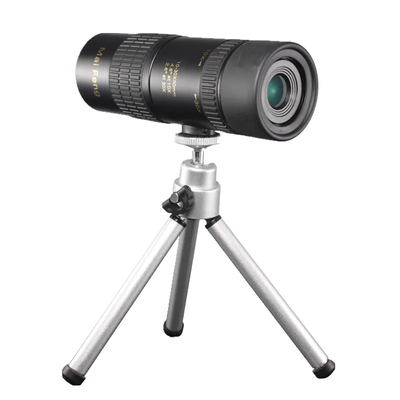 Maifeng 10-30X30 с высоким зумом Монокуляр профессиональный телескоп портативный для кемпинга охоты Lll ночного видения бинокль со штативом