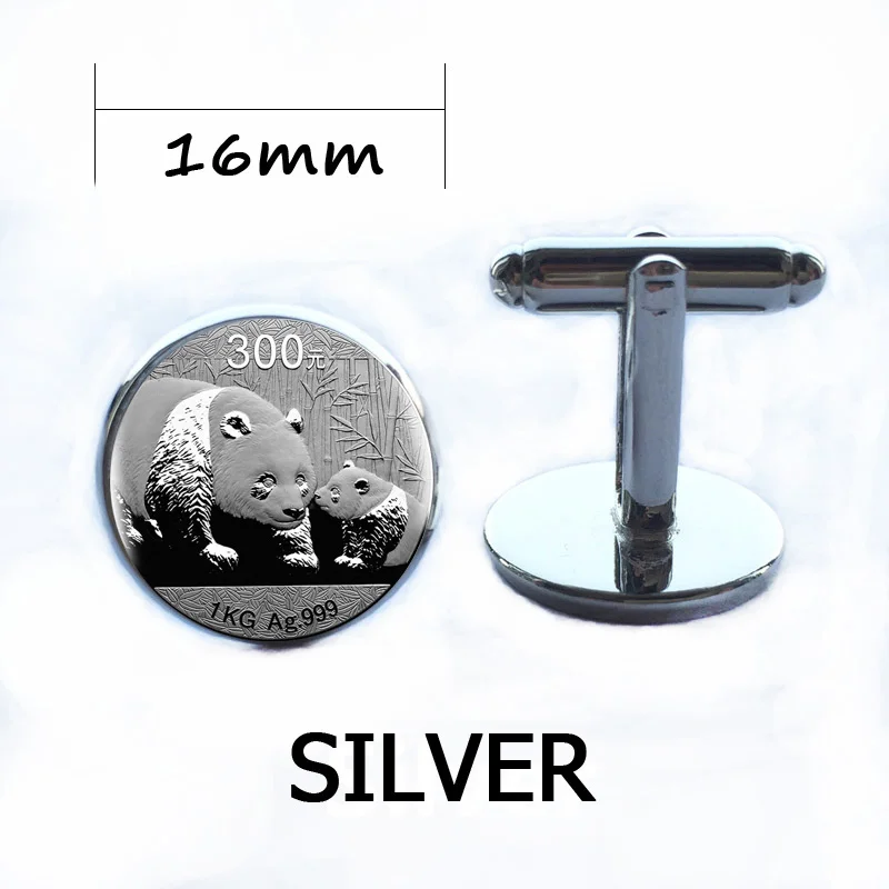 Модные кулоны в виде панды длинная Серебряная цепочка с кабошоном массивное