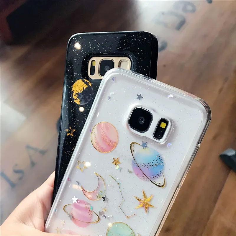 Модные блестящие звездное небо чехол для samsung Galaxy S7 край S8 S9 пию S10 Lite A3 A5 A7 J3 J5 J7 2017