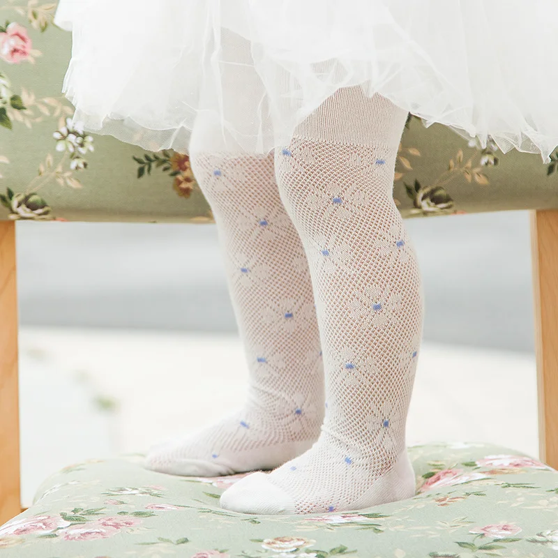 Summer Lovely Baby Girl Tights Newborns Toddler Infant Thin Pantyhose Sunflower Dot Breathable Stocking 0 to 5Y | Мать и ребенок