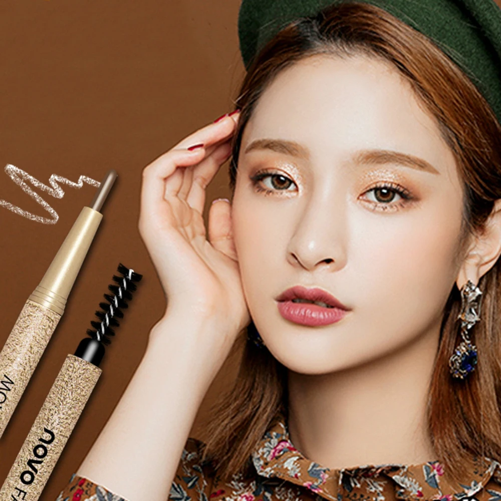 Manooby Waterproof Long-lasting Easy to Wear Eyebrow Enhancers 4 Color Automatic Pen with 3 refill Pencil | Красота и здоровье