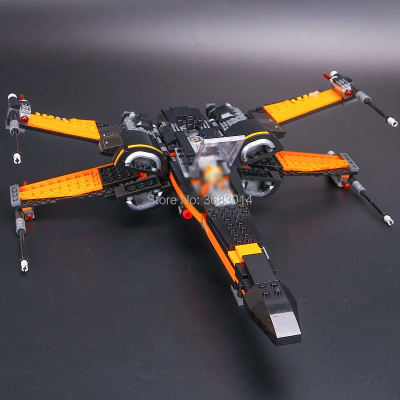 748 шт. Звездные войны POE x Wing Fighter Модель Кирпичи рисунок блок игрушка 05004