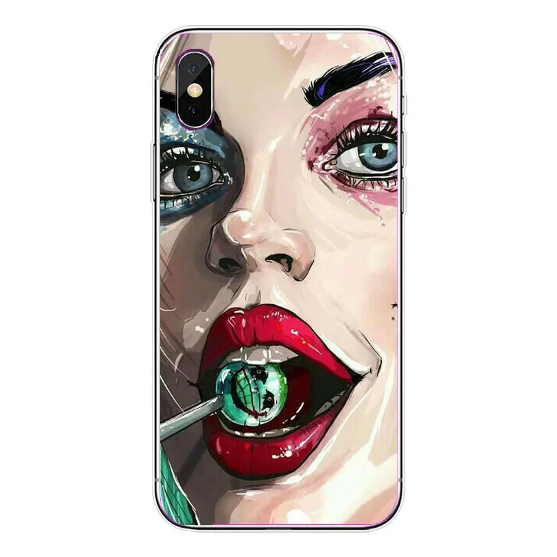 Роскошный чехол для телефона Harley Quinn отряд самоубийц Джокер Wink iPhone 8 Plus 7 6 S 6S XS 5S SE