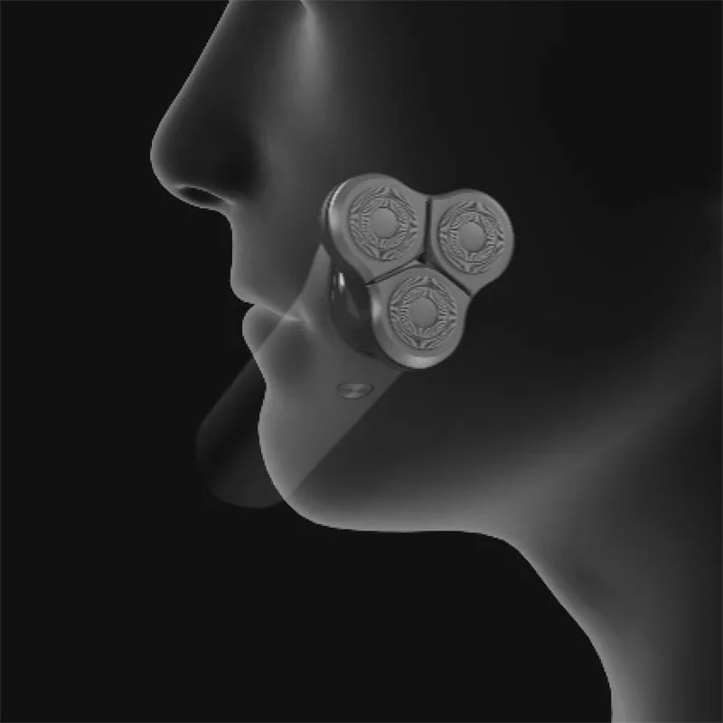Электробритва, 3 головки, гибкий, удобный, чистый, сухой, влажный, для бритья, водонепроницаемый, быстрая зарядка, для мужчин, электрический, умный, для удаления волос