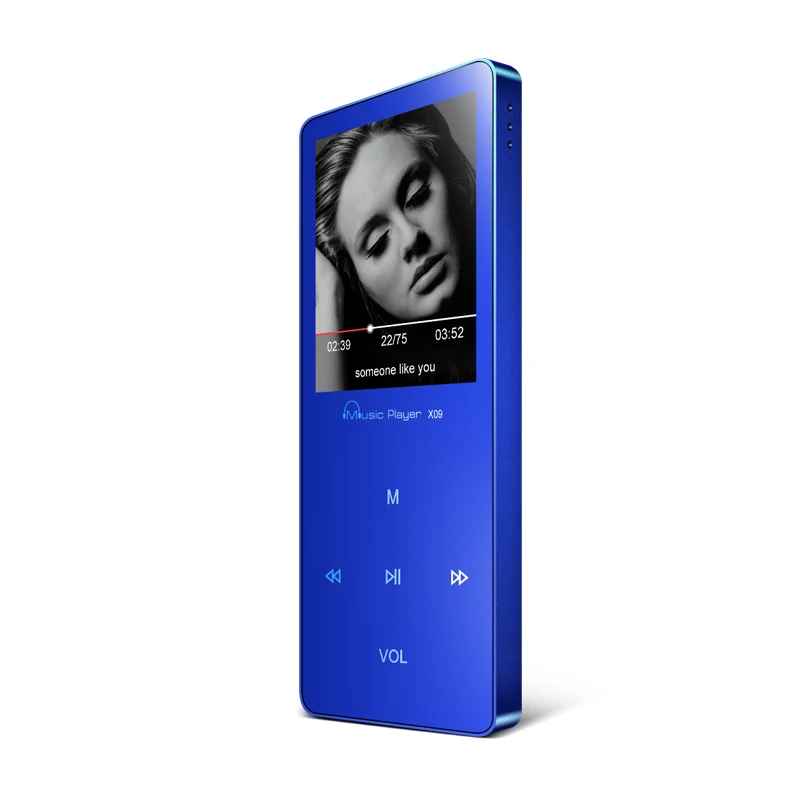 Blue Мини USB MP3-плеер с динамиком, наушниками для чтения электронных книг, без потерь, Hifi, MP3 музыкальный плеер, fm-радио, аудио, Walkman, MP3, тонкий - Цвет: Blue