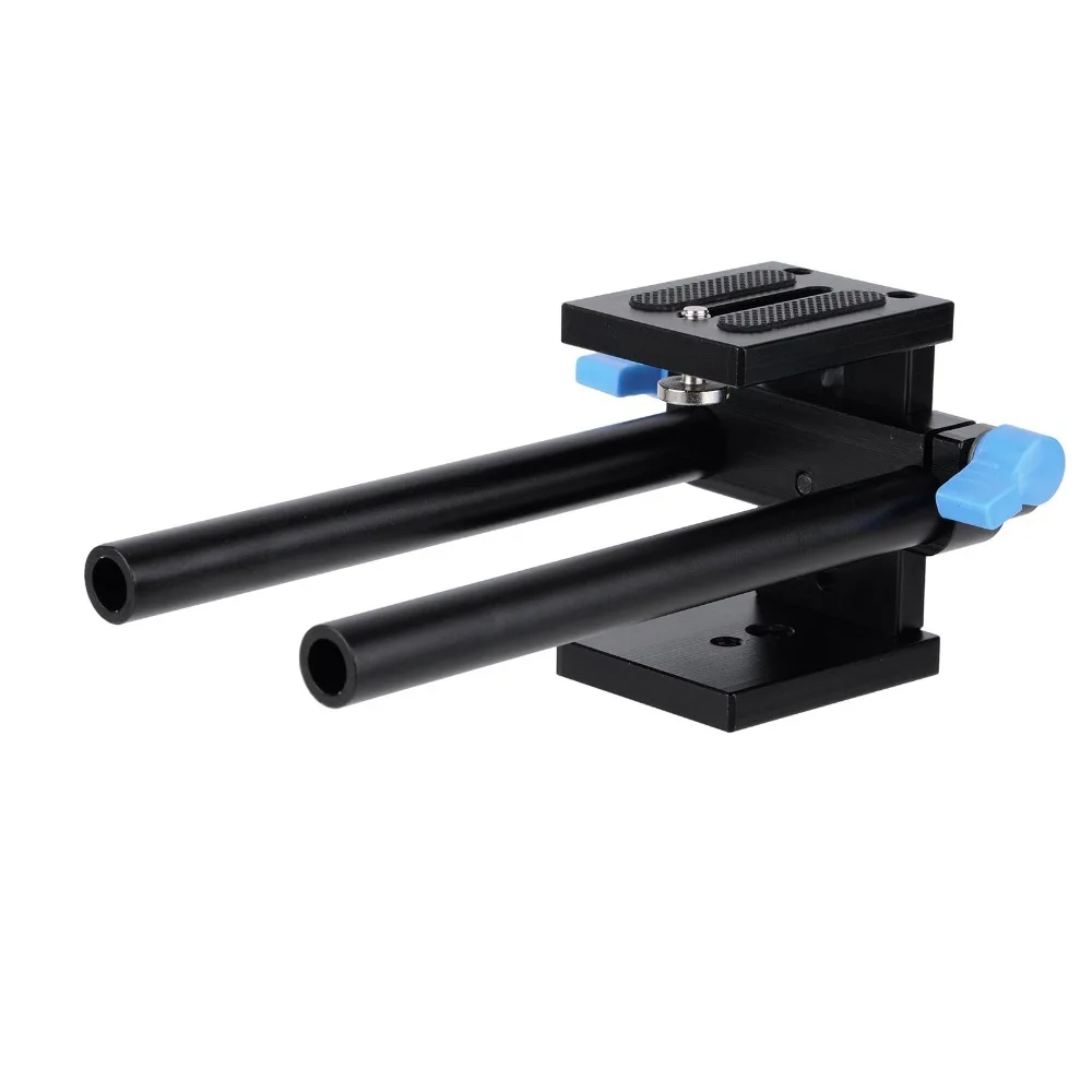 15 мм рельсовая штанга Система опорная пластина крепление для Canon Nikon DSLR камеры Follow