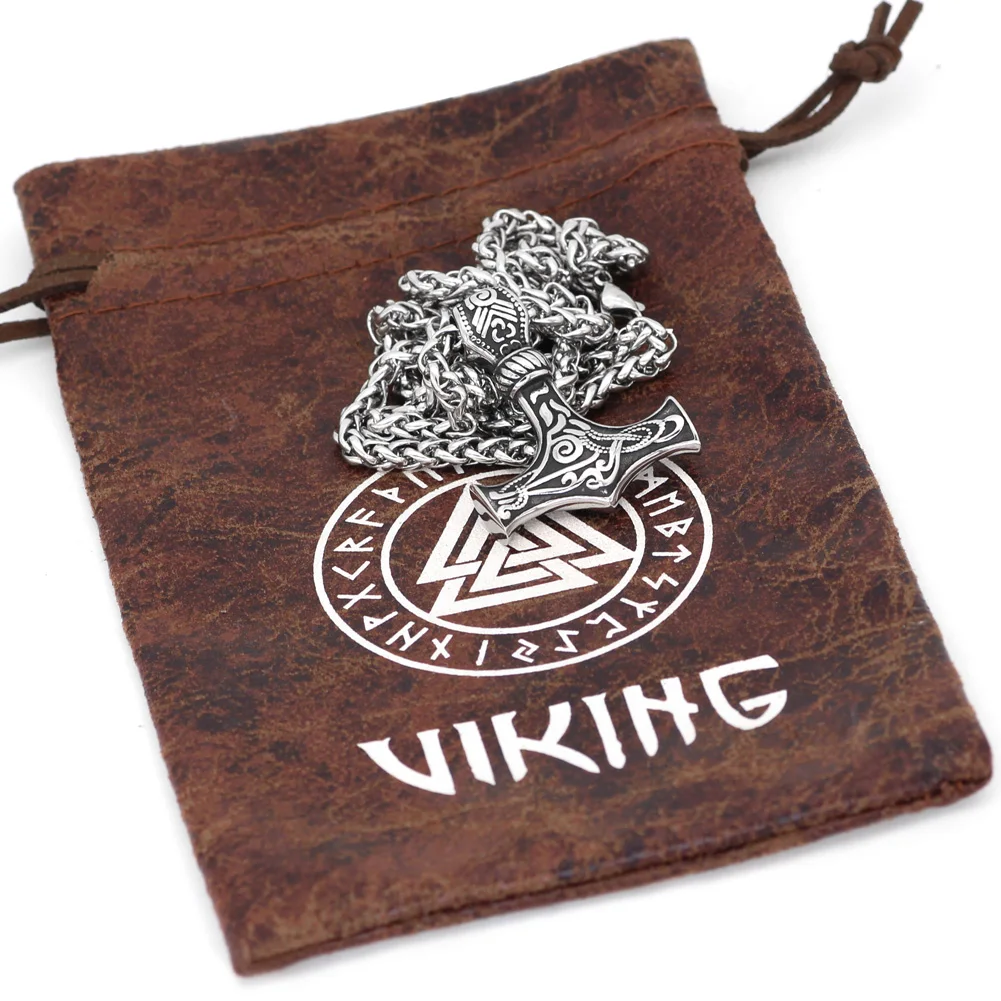 Скандинавский Викинг Mjolnir ожерелье молоток Тора из нержавеющей стали для мужчин