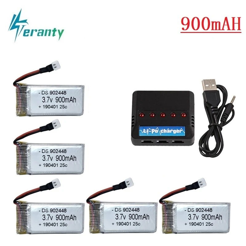 Комплекты зарядных устройств Lipo 3 7 в 900 мАч для Syma X5c X5 X5sw Mjx X708W XS801 XS801C запасные