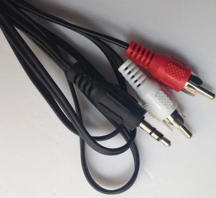 1PC 3.5mm Male Jack to 2 RCA Plug Adapter Cable Stereo Playbac Audio Video Extension Cord for DVD VCR TV AV |